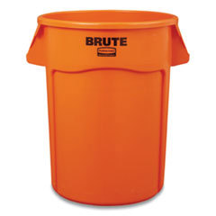 Trash Can: 44 gal, Round, Orange